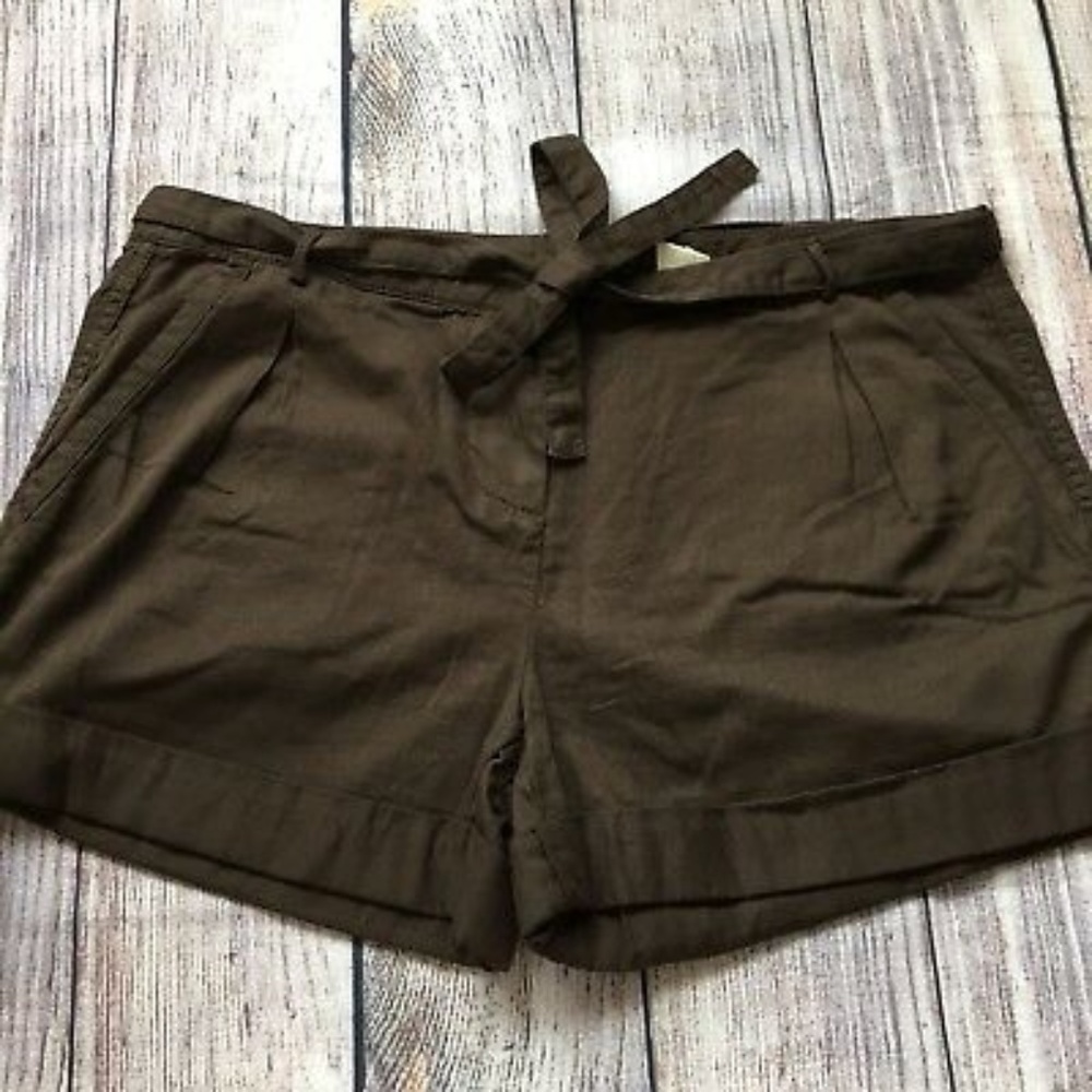 J.CREW City Fit Shorts BROWN Size 0